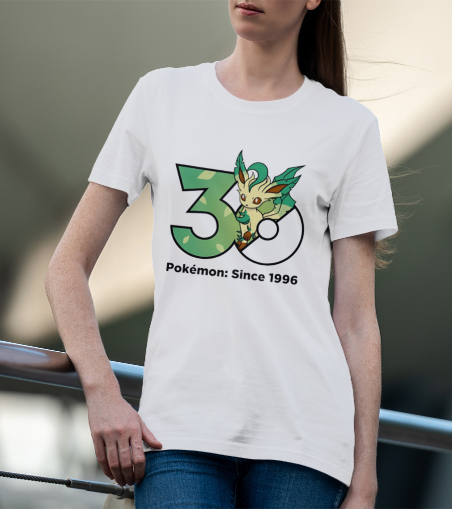 Leafeon Pokemon 30th Anniversary Since 1996 T-Shirt