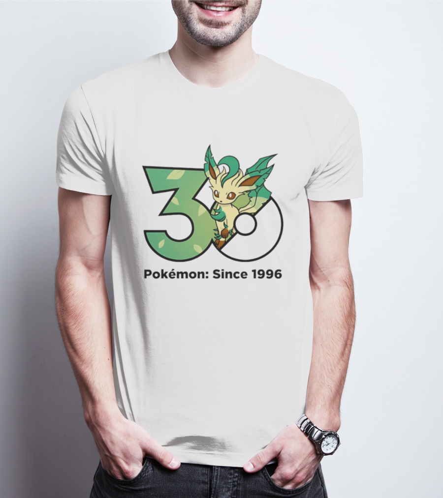 Leafeon Pokemon 30th Anniversary Since 1996 T-Shirt