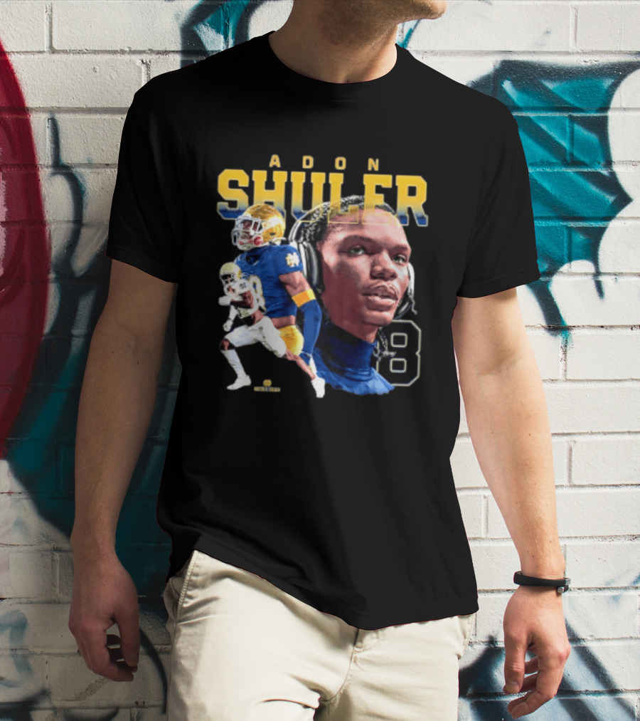 Adon Shuler 8 Notre Dame NCAA Football Player T-Shirt