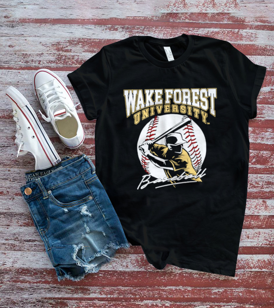 Wake Forest University Baseball Boston Torres Player Name T-Shirt