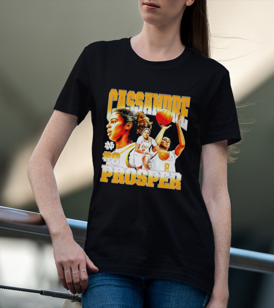 Cassandre Prosper 0 Notre Dame Women's Basketball 8 NCAA Player T-Shirt