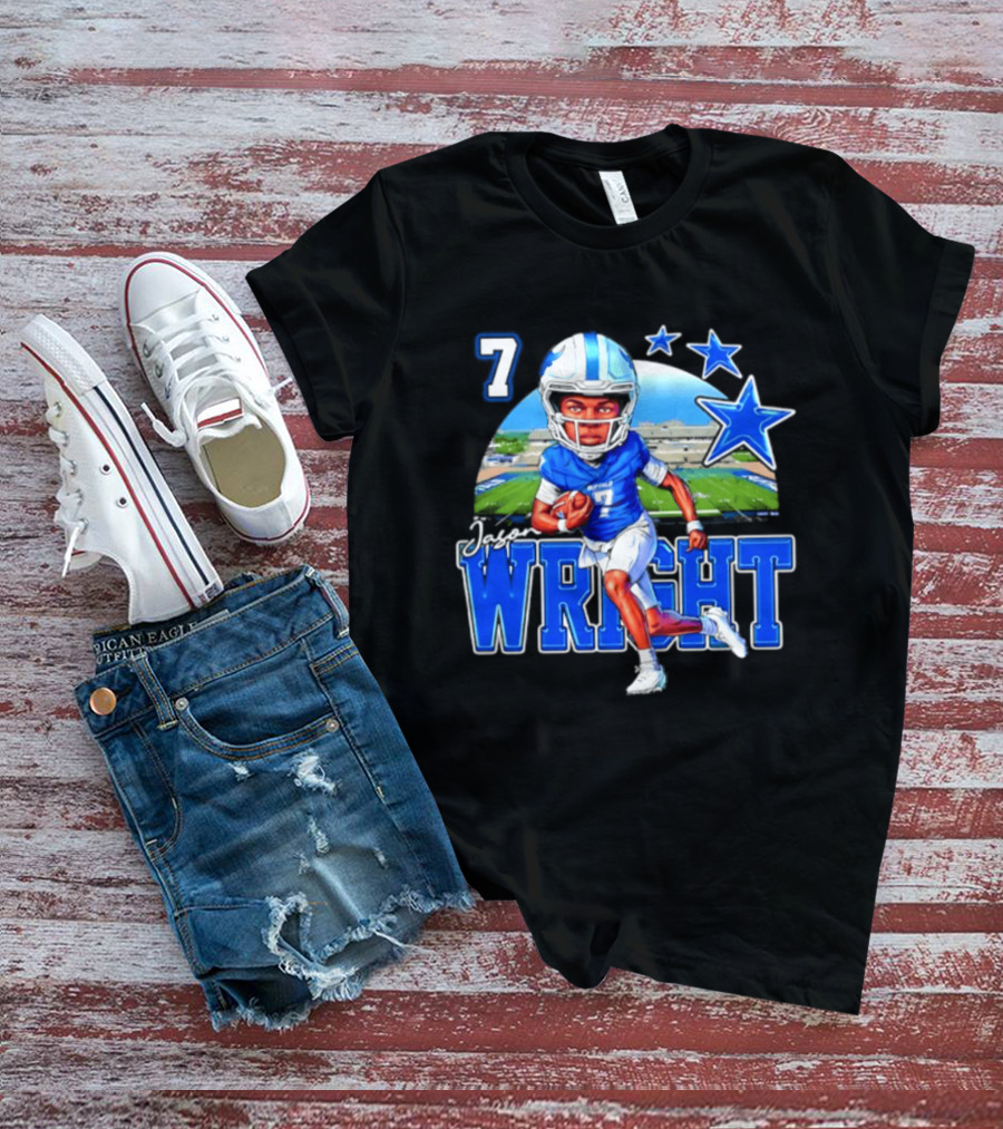 Buffalo Bulls Jason Wright 7 NCAA Football Player Caricature T-Shirt