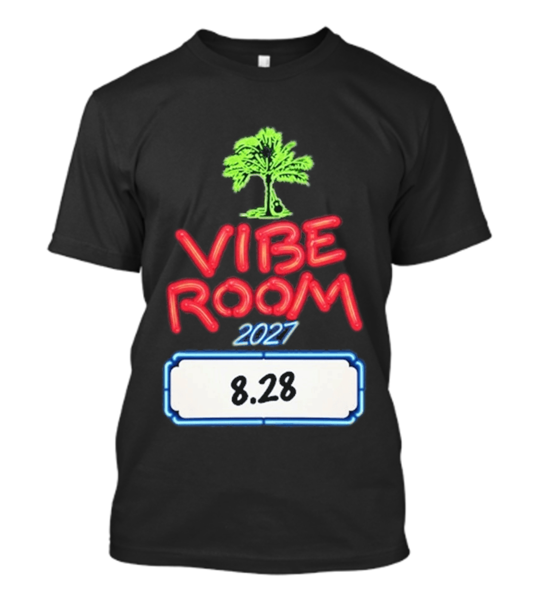 Kenny Chesney Vibe Room 8 28 2027 Tour Date Palm Tree T-Shirt