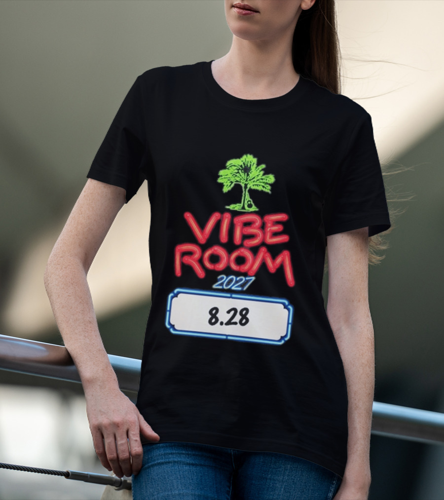 Kenny Chesney Vibe Room 8 28 2027 Tour Date Palm Tree T-Shirt