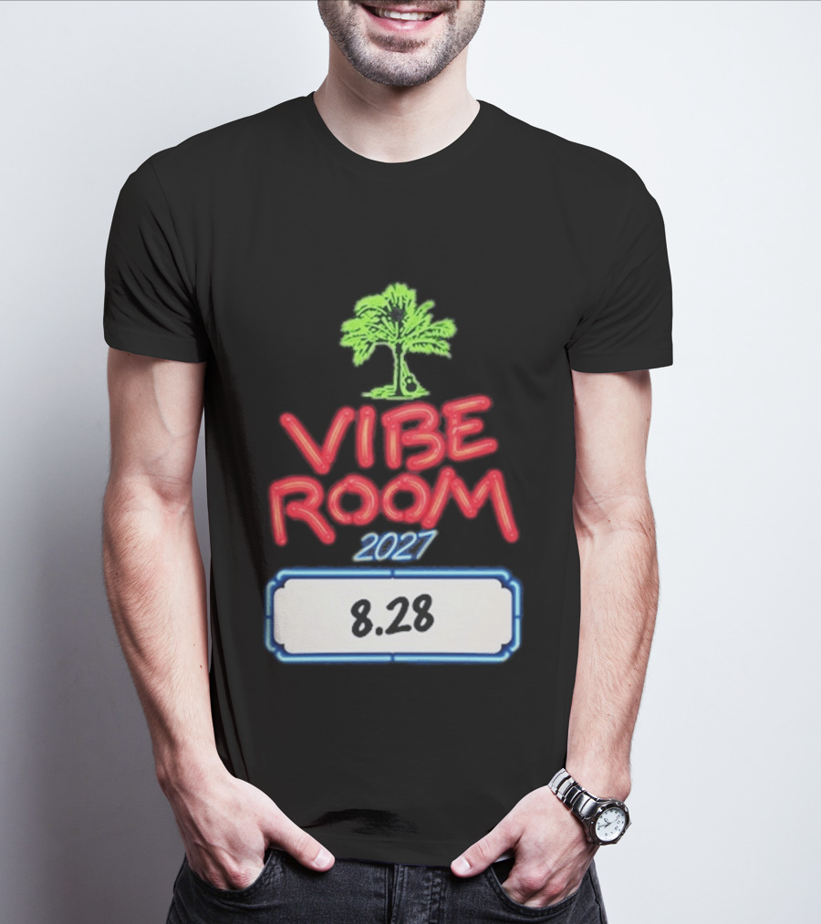 Kenny Chesney Vibe Room 8 28 2027 Tour Date Palm Tree T-Shirt