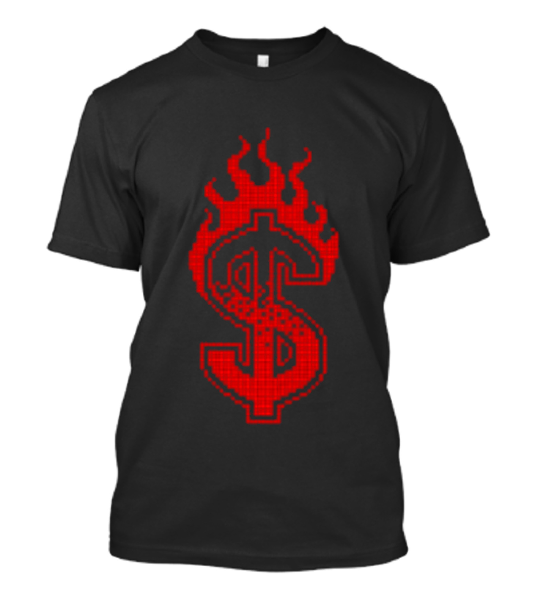 Lambrini Girls Band Store No Refunds Baby Black Flaming Dollar Sign T-Shirt