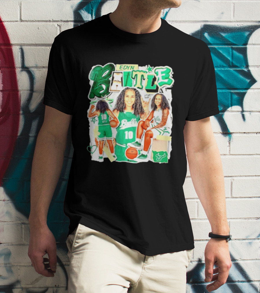 USF NCAA Women's Basketball Edyn Battle 10 Jersey T-Shirt