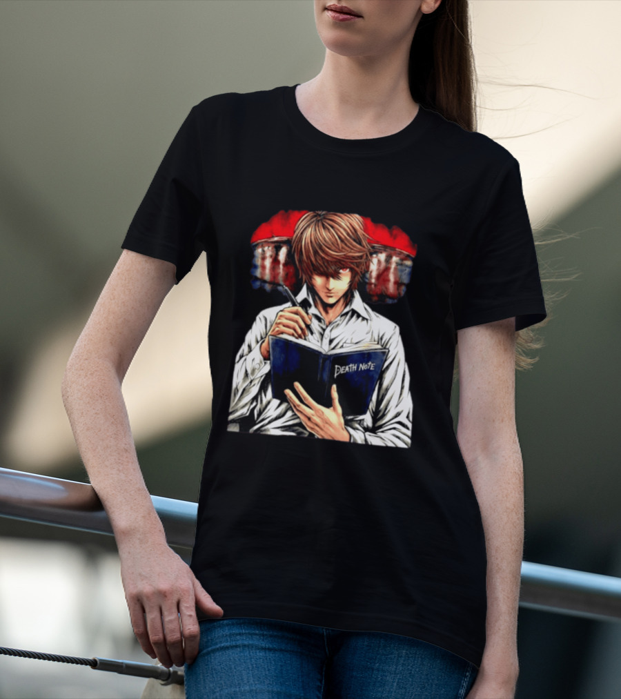 Light Yagami Intense Look Death Note Anime Fan Favorite T-Shirt