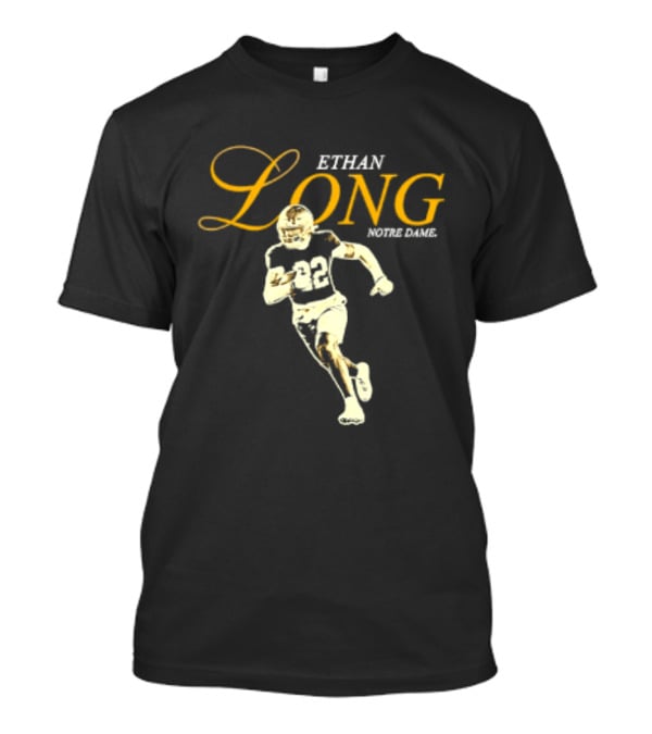 Ethan Long 22 Notre Dame NCAA Football Player T-Shirt