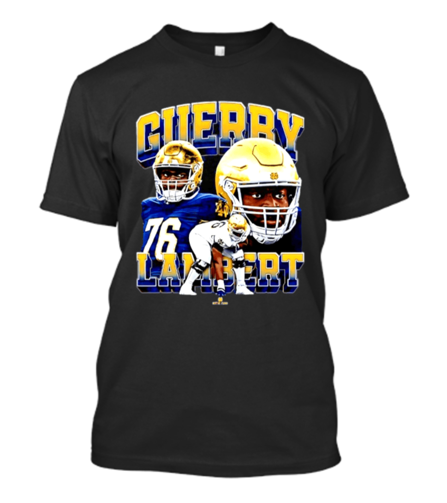 Guerby Lambert 76 Notre Dame NCAA Football Player T-Shirt