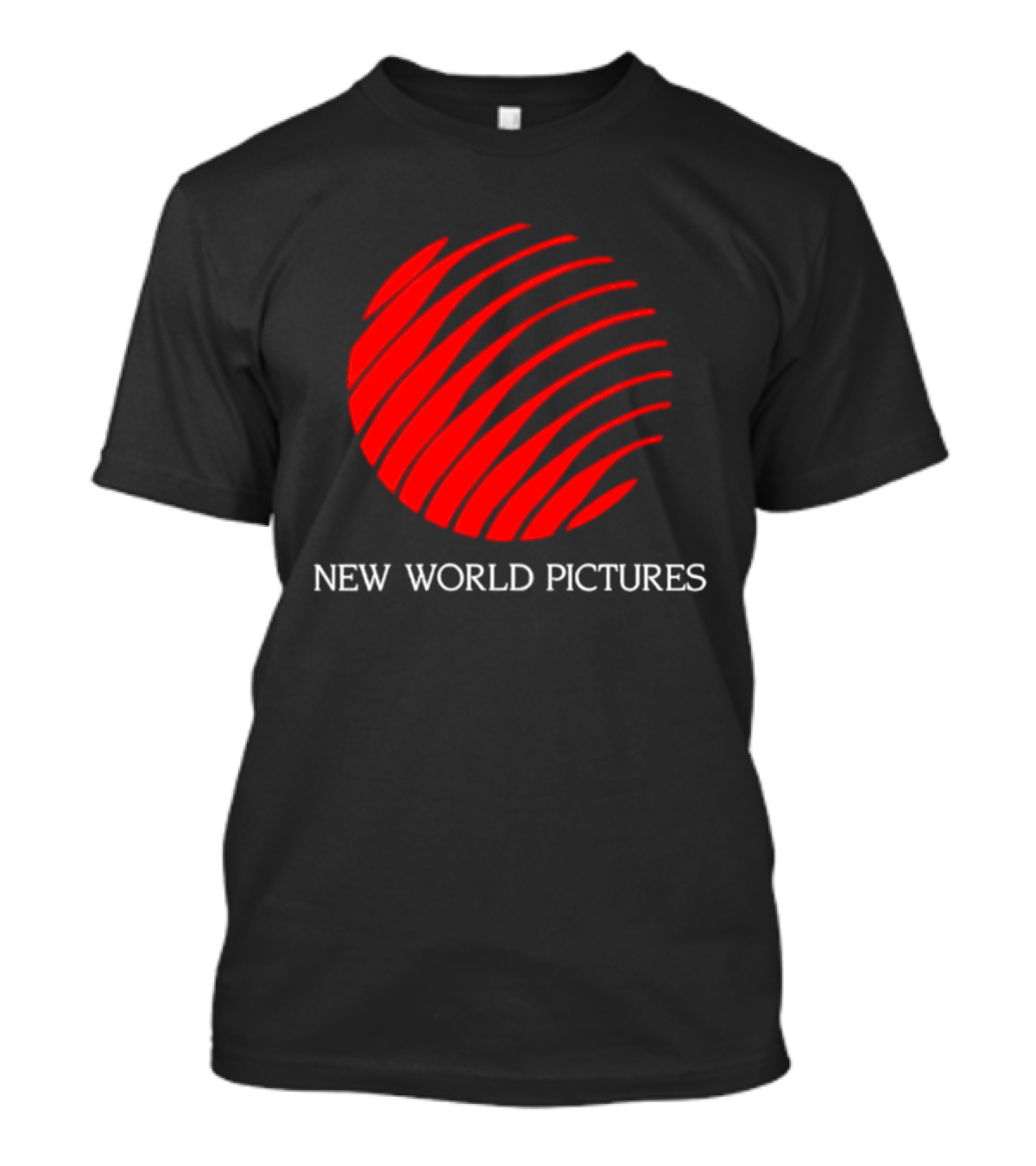 New World Pictures Film Production Classic Cinema Red Spiral T-Shirt