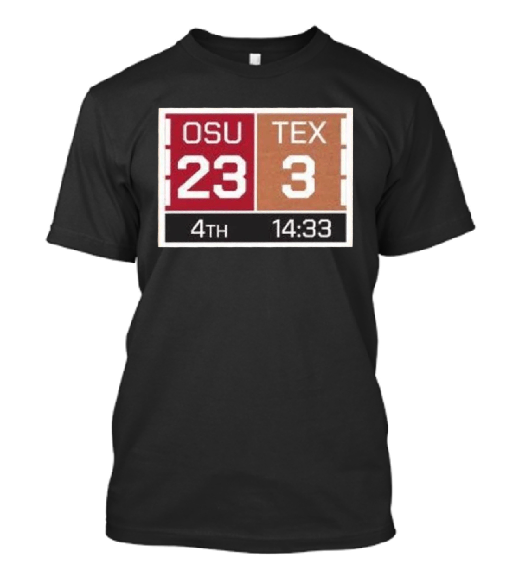 Ohio State Buckeyes Vs Texas Longhorns Scoreboard Comeback Victory 2026 T-Shirt