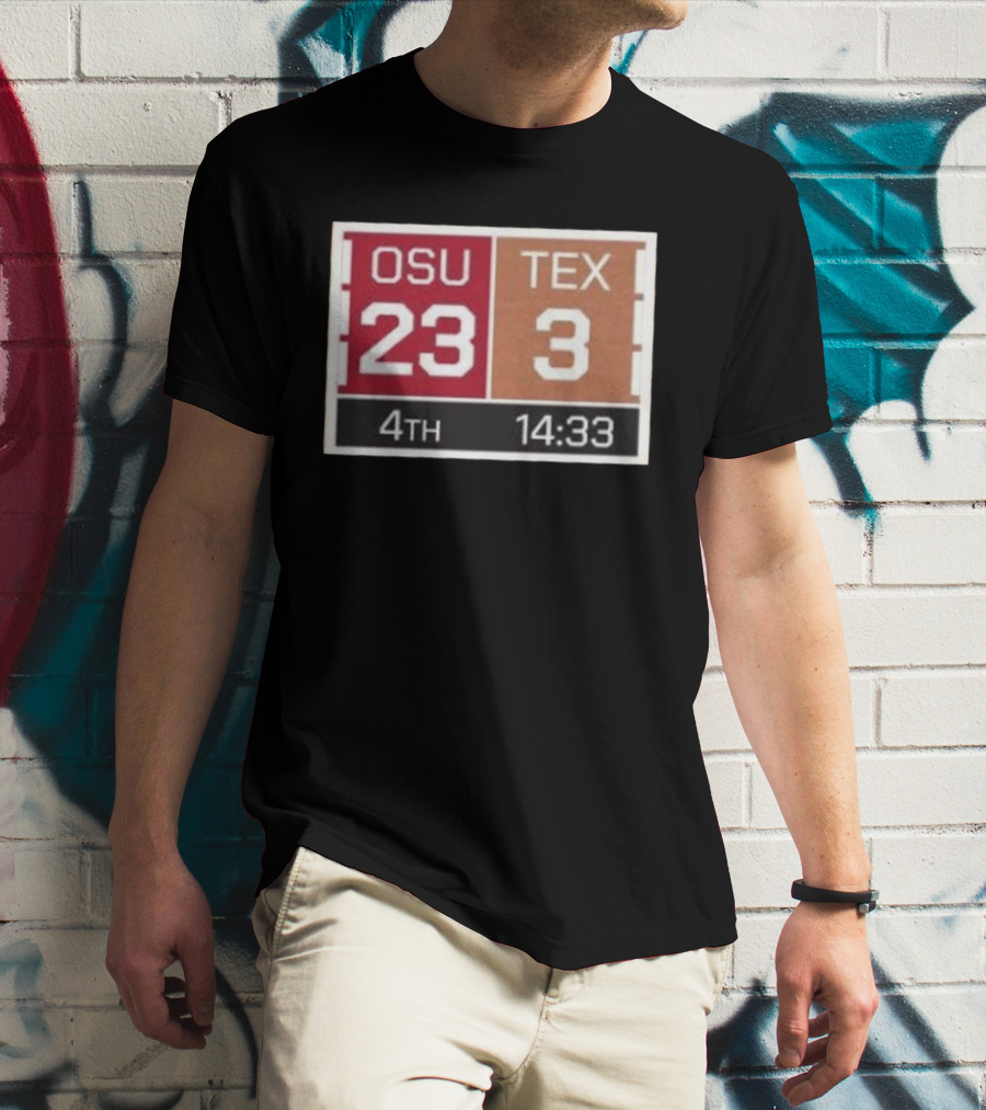 Ohio State Buckeyes Vs Texas Longhorns Scoreboard Comeback Victory 2026 T-Shirt