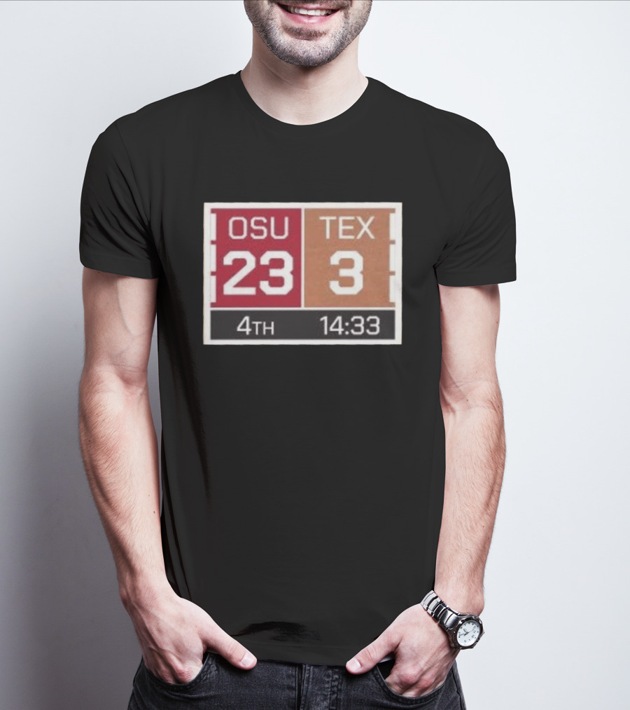Ohio State Buckeyes Vs Texas Longhorns Scoreboard Comeback Victory 2026 T-Shirt