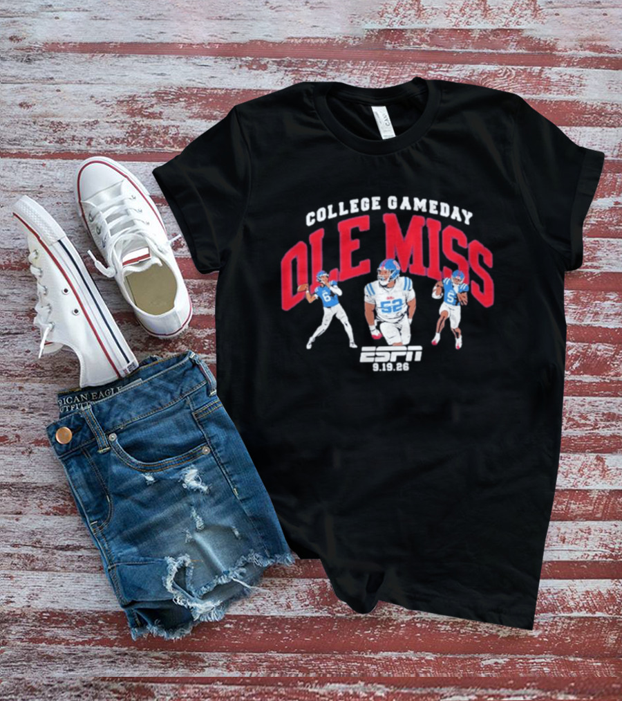 Ole Miss College Gameday Espn September 19 2026 T-Shirt