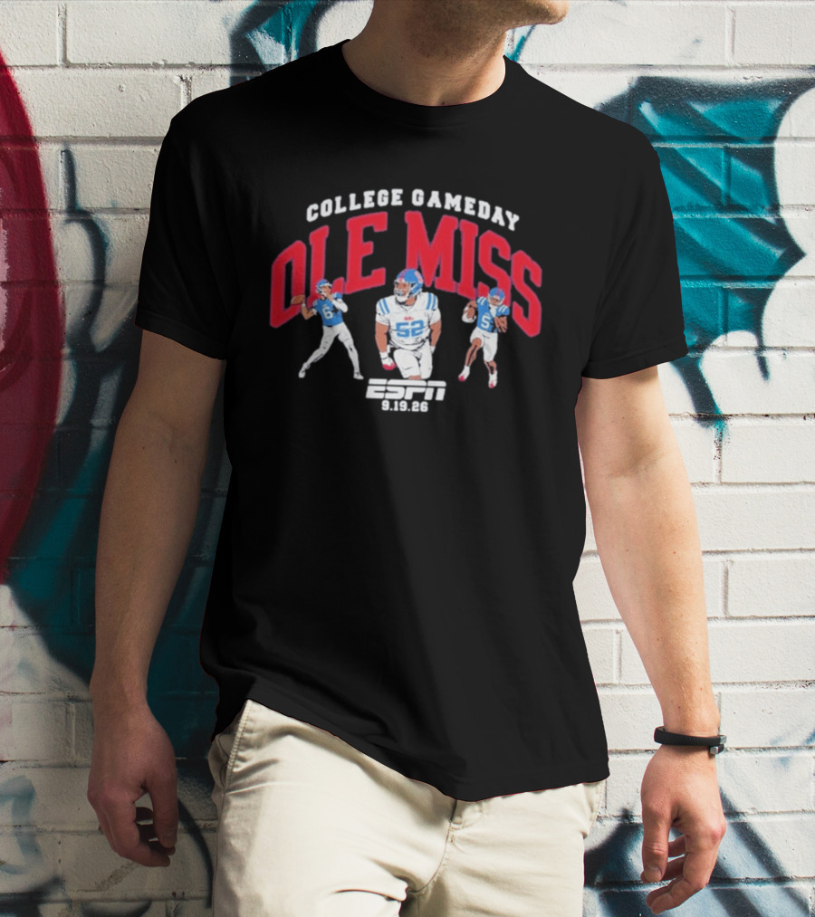 Ole Miss College Gameday Espn September 19 2026 T-Shirt