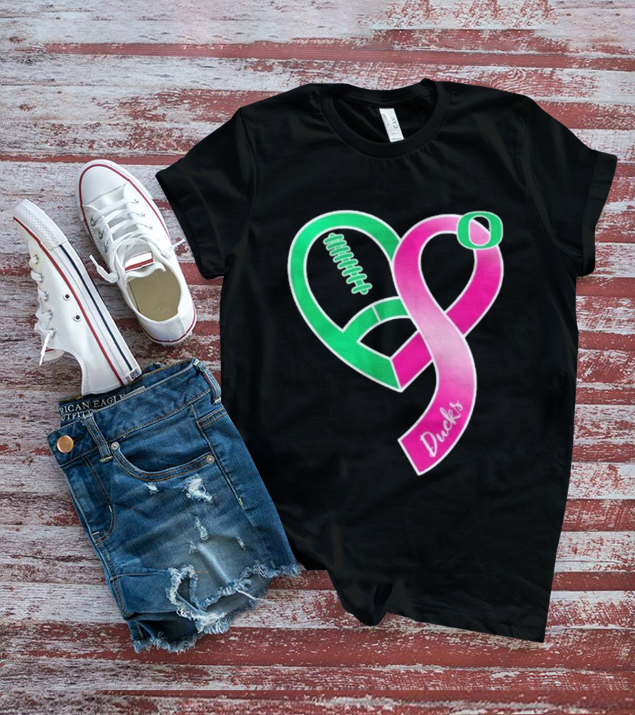 Oregon Ducks Pink Ribbon Breast Cancer Awareness 2026 T-Shirt