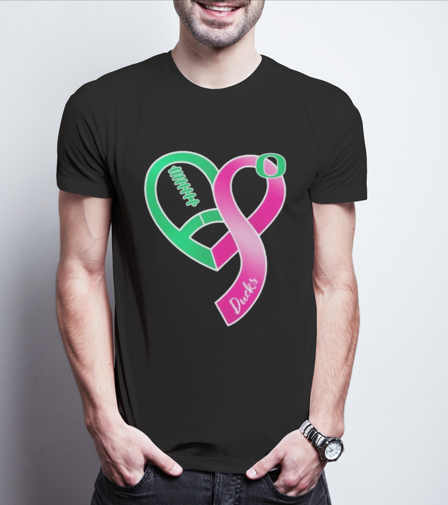 Oregon Ducks Pink Ribbon Breast Cancer Awareness 2026 T-Shirt