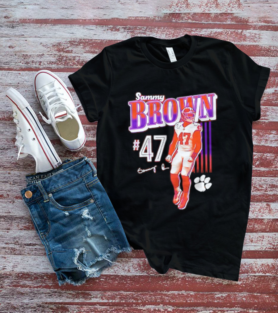 Sammy Brown 47 Clemson Tigers Football Player Team Spirit T-Shirt