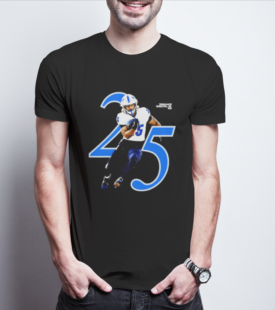 Terrance Shelton Jr 25 Buffalo Bulls NCAA Football Player Jersey Number T-Shirt