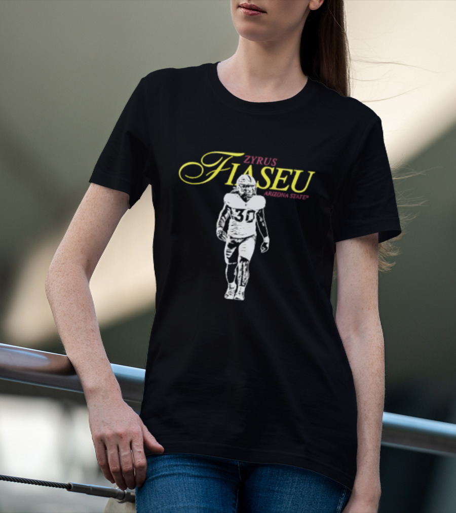 Zyrus Fiaseu 30 Arizona State Football Player T-Shirt