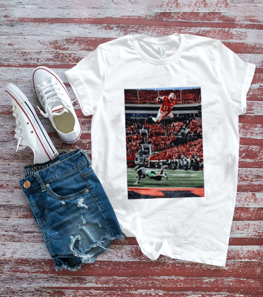 Brennan Presley Oklahoma State Cowboys Touchdown Football Action Stadium Scene T-Shirt
