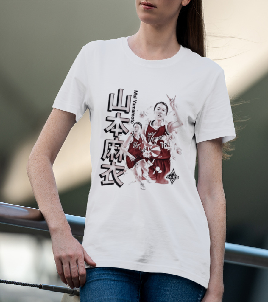 Mai Yamamoto Las Vegas Aces Cherry Blossom Basketball Japanese T-Shirt