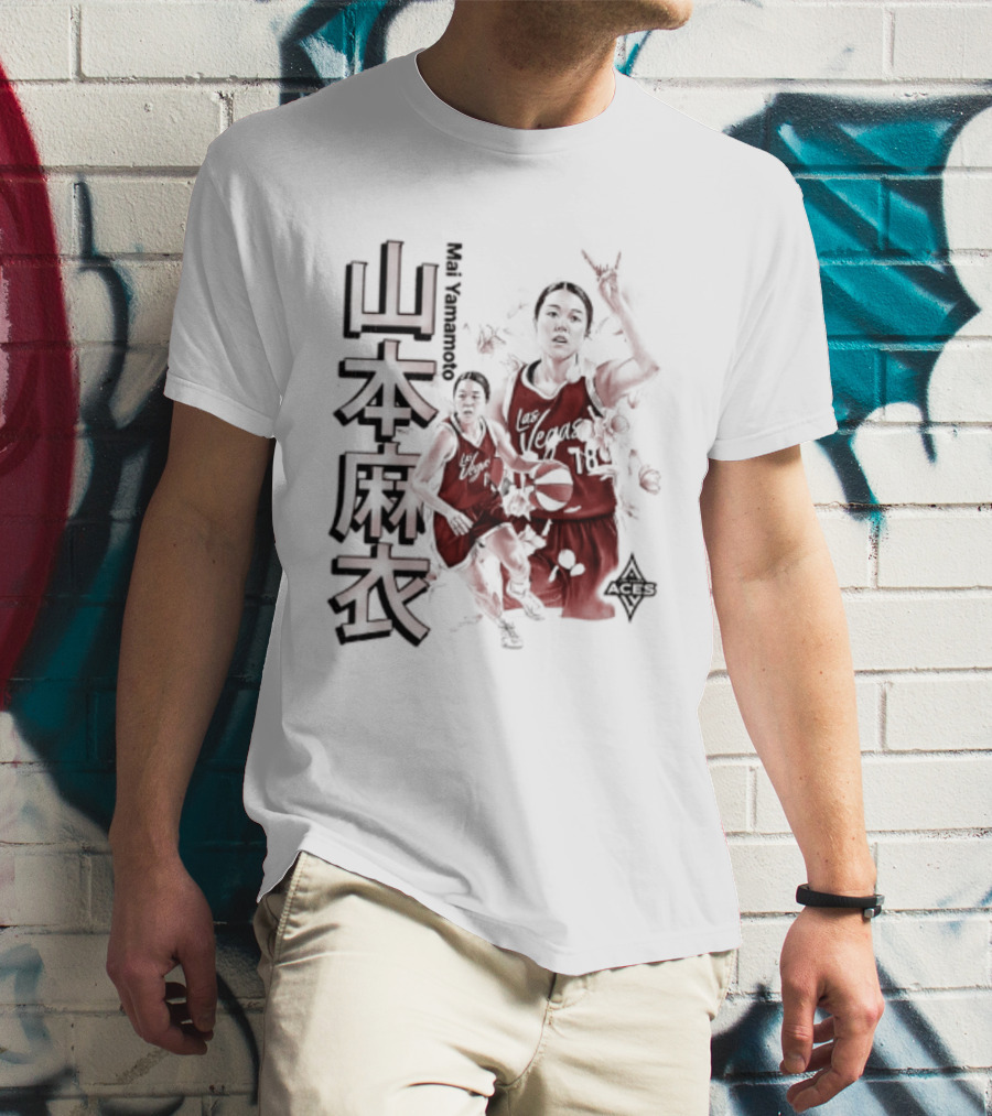 Mai Yamamoto Las Vegas Aces Cherry Blossom Basketball Japanese T-Shirt