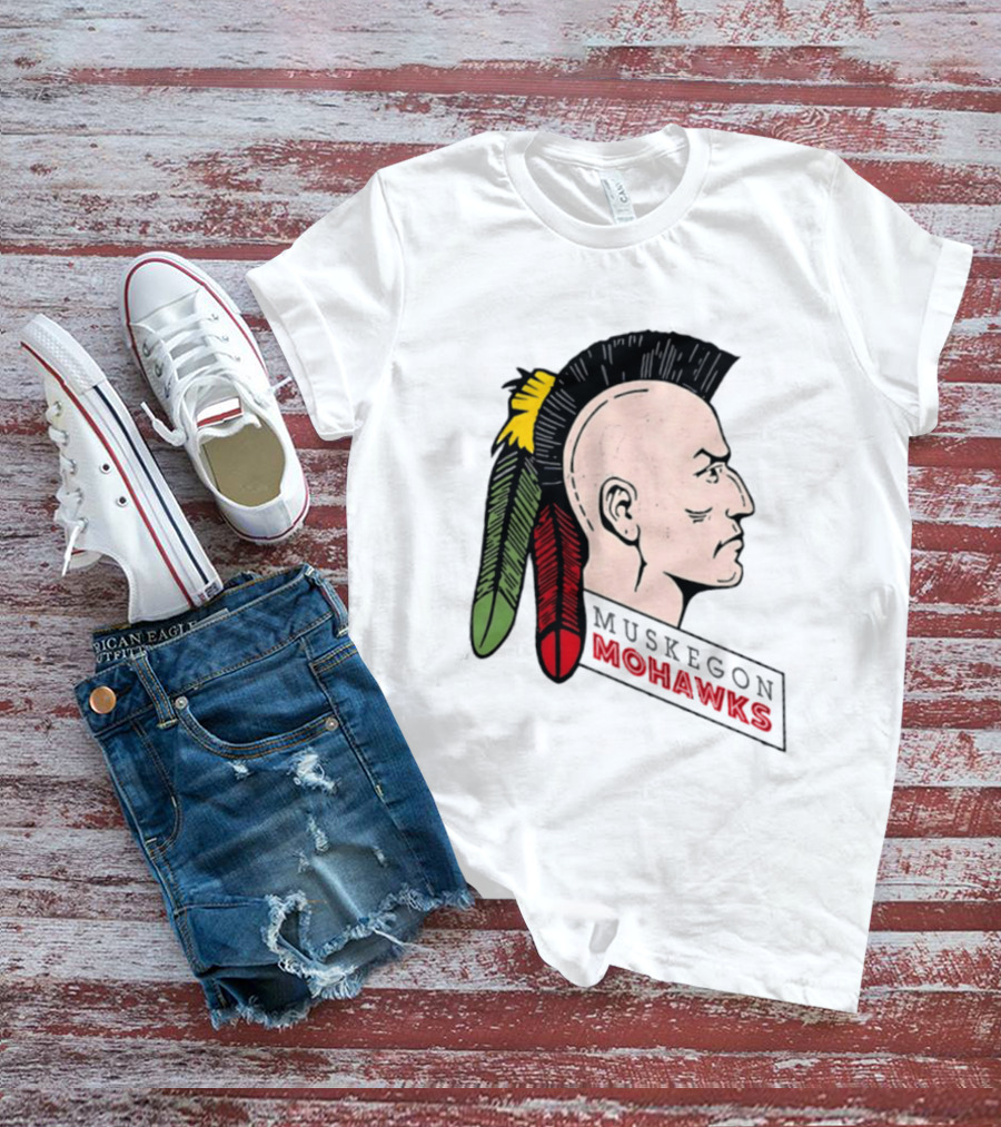 Muskegon Mohawks IHL Minor League Hockey Vintage Team T-Shirt