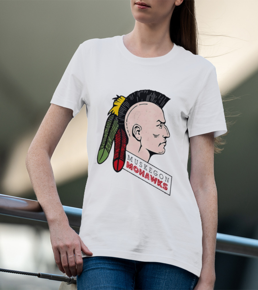Muskegon Mohawks IHL Minor League Hockey Vintage Team T-Shirt