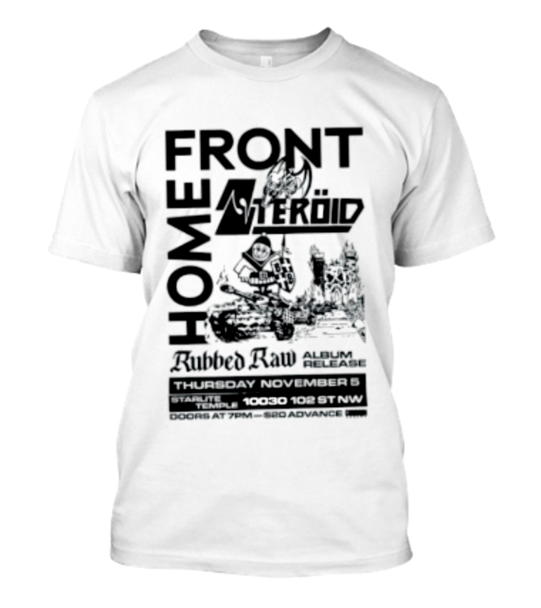FRONT Asteroid Home Rubbed Raw August Release Starlite Temple T-Shirt