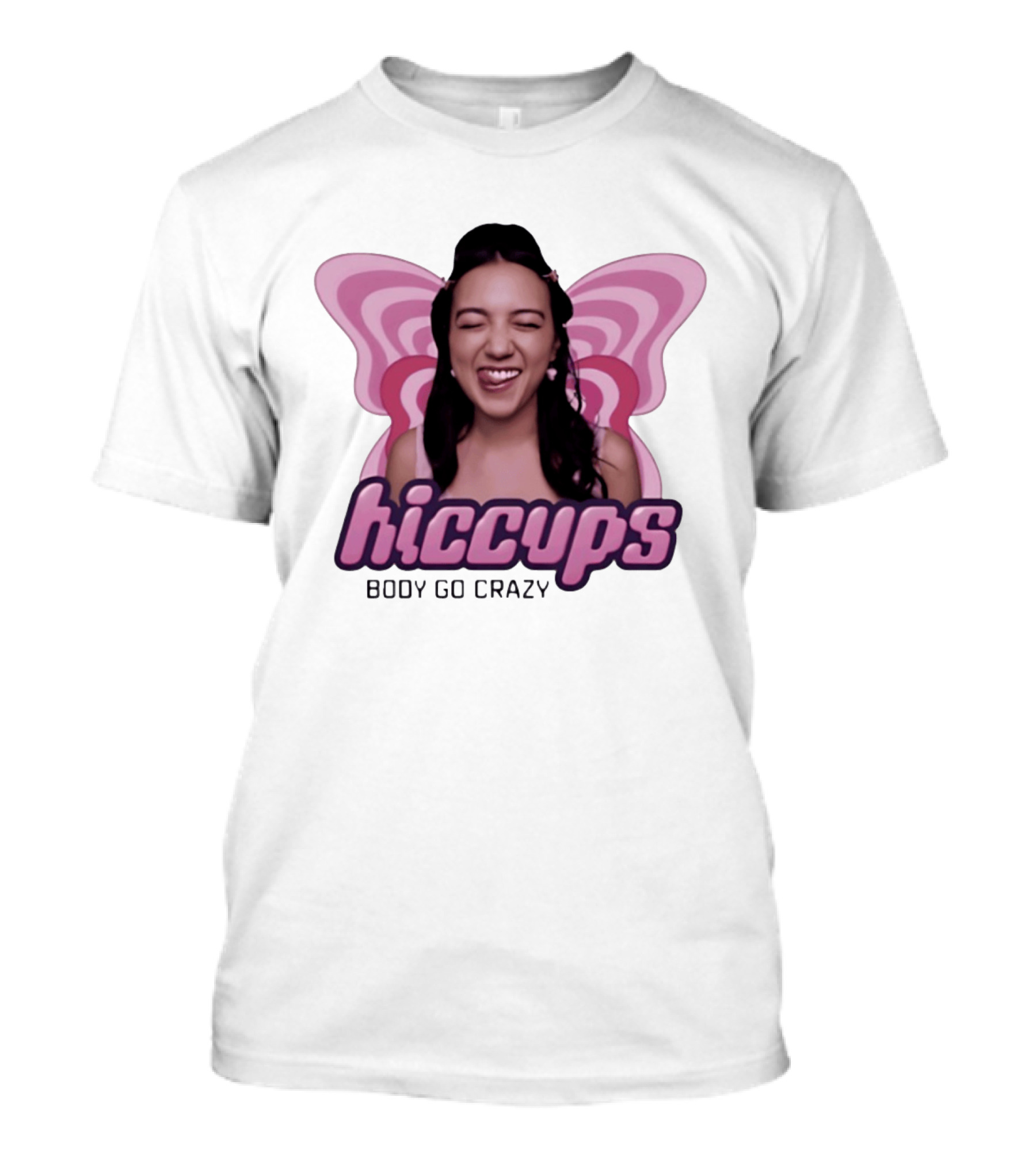 Hiccups Body Go Crazy Carly Pop Girlie FX Butterfly Wings T-Shirt