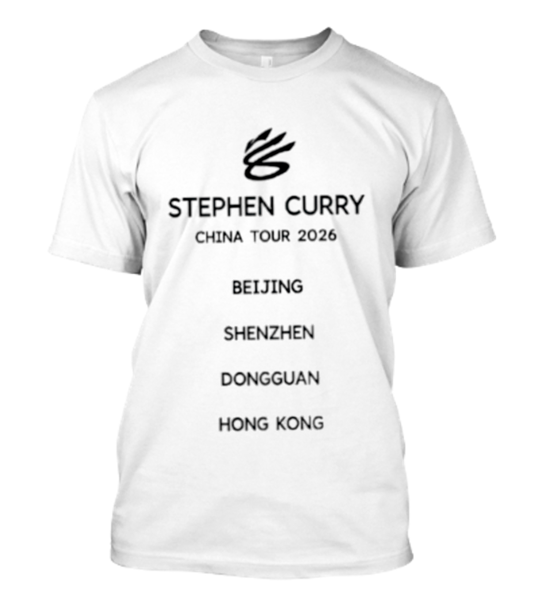 Stephen Curry China Tour 2026 Beijing Shenzhen Dongguan Hong Kong T-Shirt