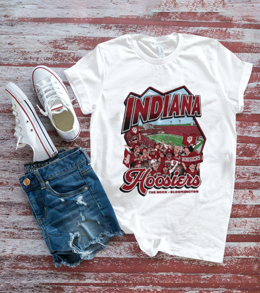 Indiana Hoosiers Football The Rock Bloomington Memorial Stadium Crowd Scene T-Shirt