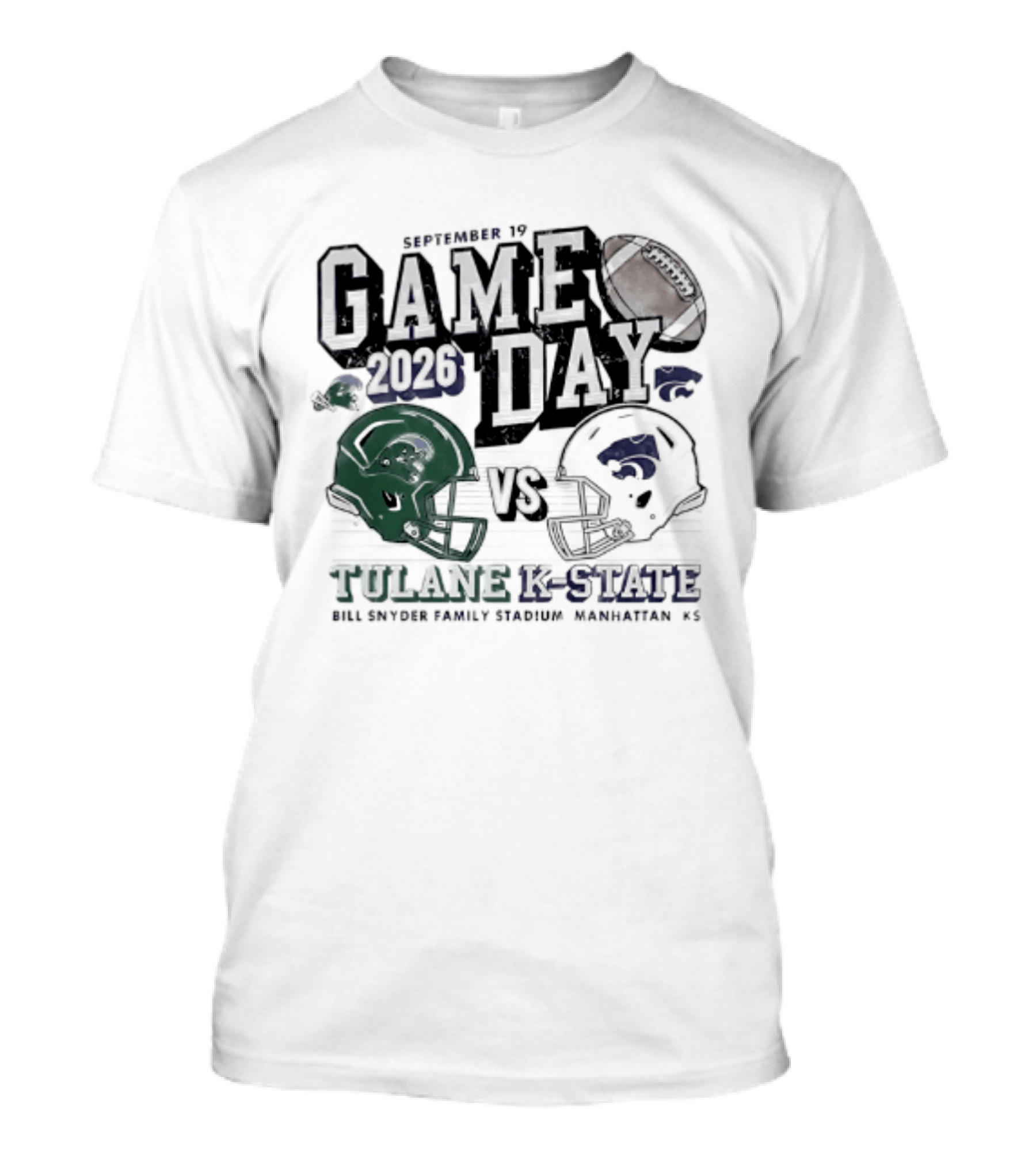 Gameday 2026 September 19 Tulane Vs K State Bill Snyder Family Stadium Manhattan KS T-Shirt