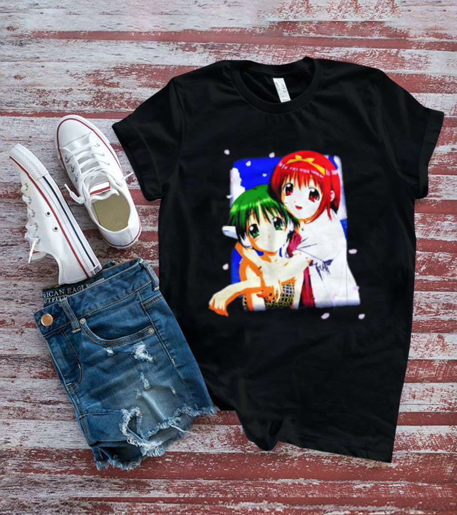 Aquaplus Hike Softgarage Chillweeb Anime Girls Cherry Blossom Hugging Scene T-Shirt