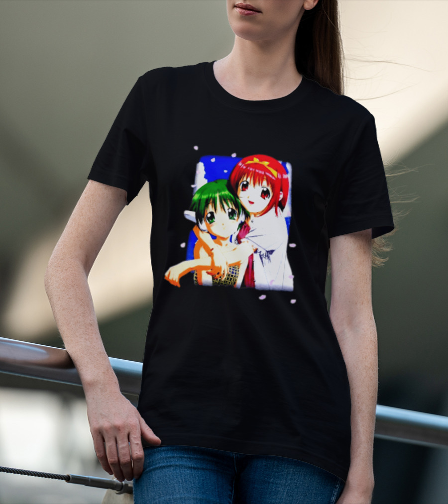 Aquaplus Hike Softgarage Chillweeb Anime Girls Cherry Blossom Hugging Scene T-Shirt