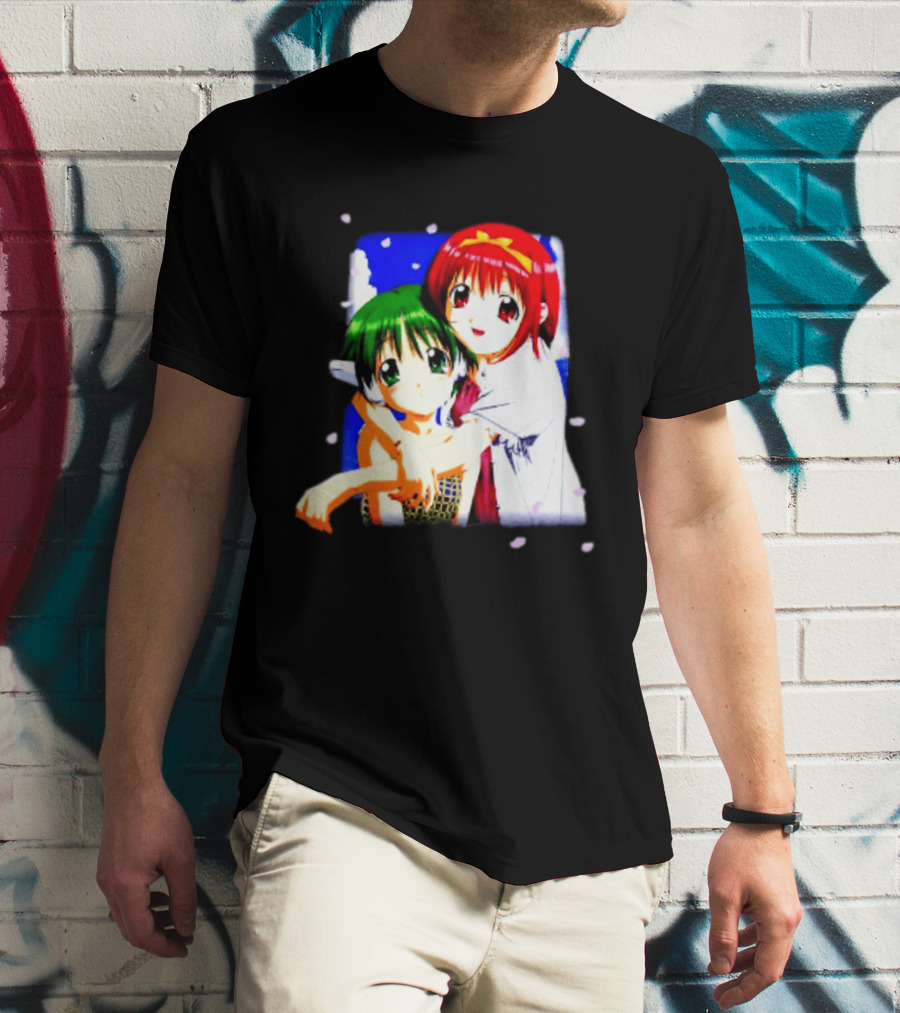 Aquaplus Hike Softgarage Chillweeb Anime Girls Cherry Blossom Hugging Scene T-Shirt