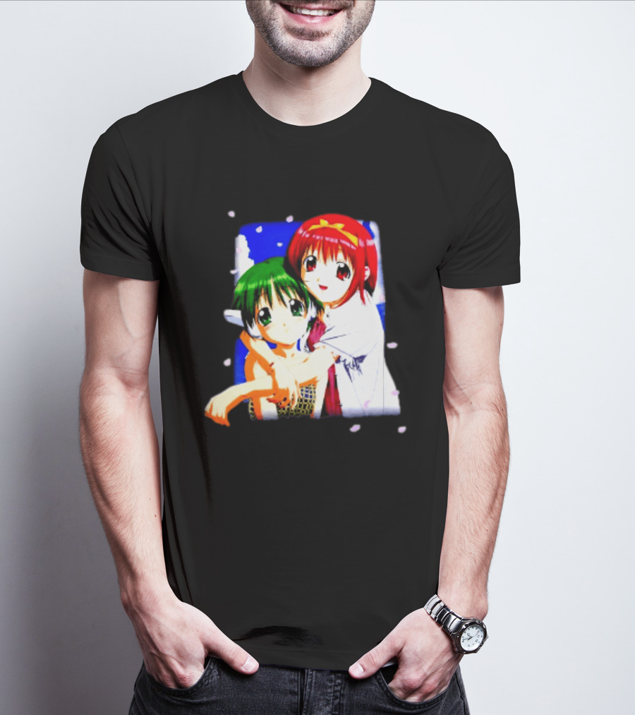 Aquaplus Hike Softgarage Chillweeb Anime Girls Cherry Blossom Hugging Scene T-Shirt