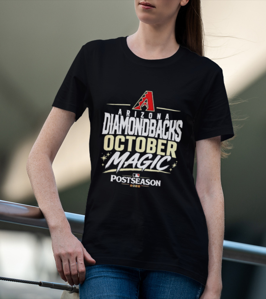 Arizona Diamondbacks October Magic 2026 MLB Postseason Celebration T-Shirt