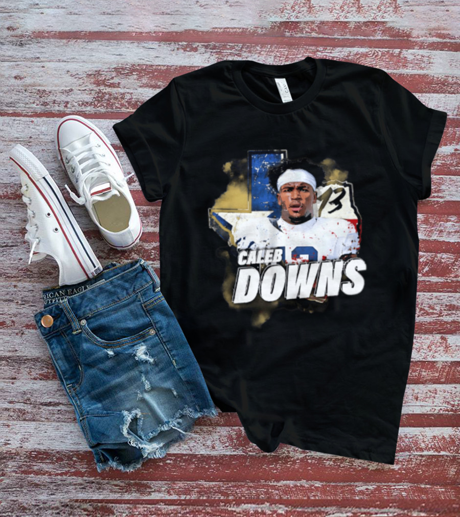 Caleb Downs Number 13 Lone Star State Football Dallas Cowboys T-Shirt