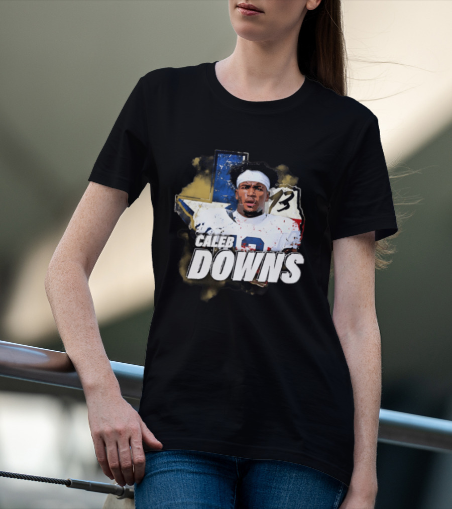 Caleb Downs Number 13 Lone Star State Football Dallas Cowboys T-Shirt