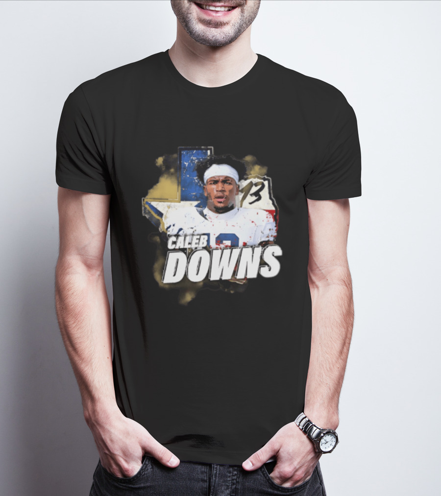 Caleb Downs Number 13 Lone Star State Football Dallas Cowboys T-Shirt