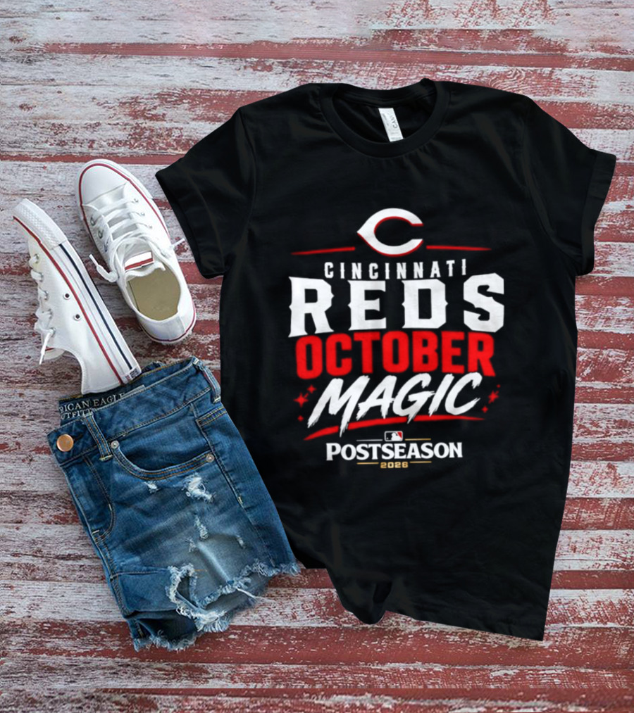 Cincinnati Reds October Magic 2026 MLB Postseason T-Shirt