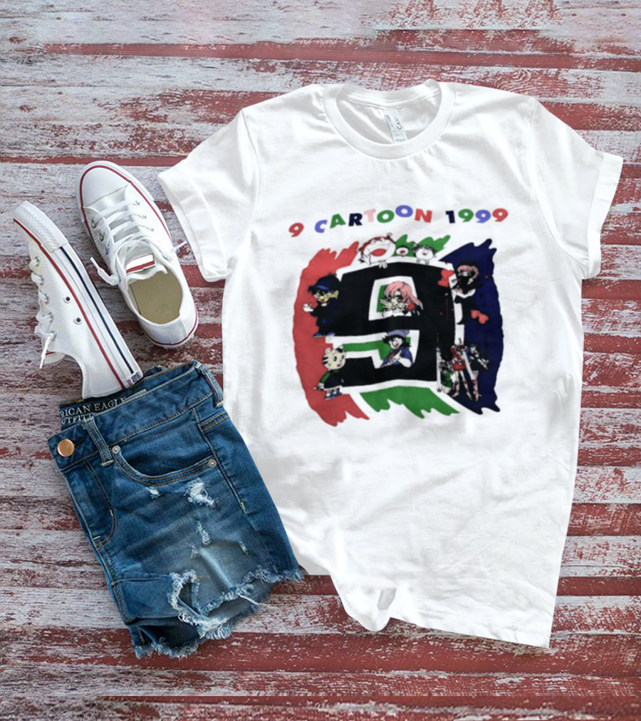 9 Cartoon 1999 Anime Characters Nostalgia T-Shirt
