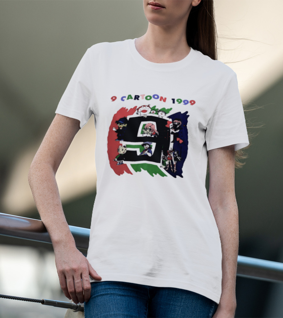 9 Cartoon 1999 Anime Characters Nostalgia T-Shirt