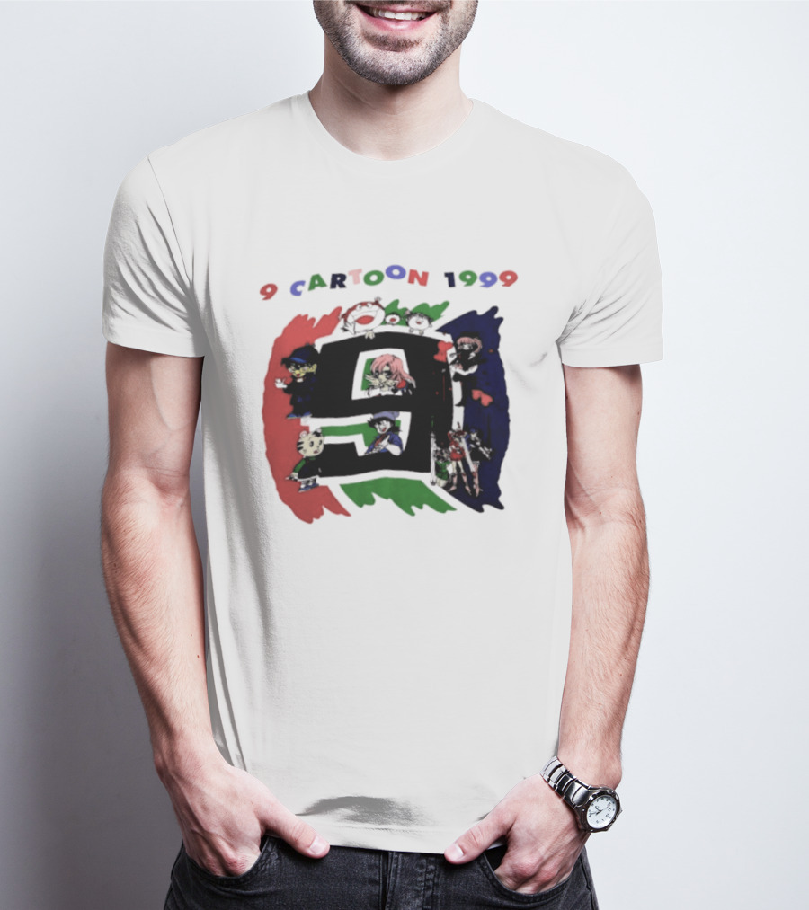 9 Cartoon 1999 Anime Characters Nostalgia T-Shirt