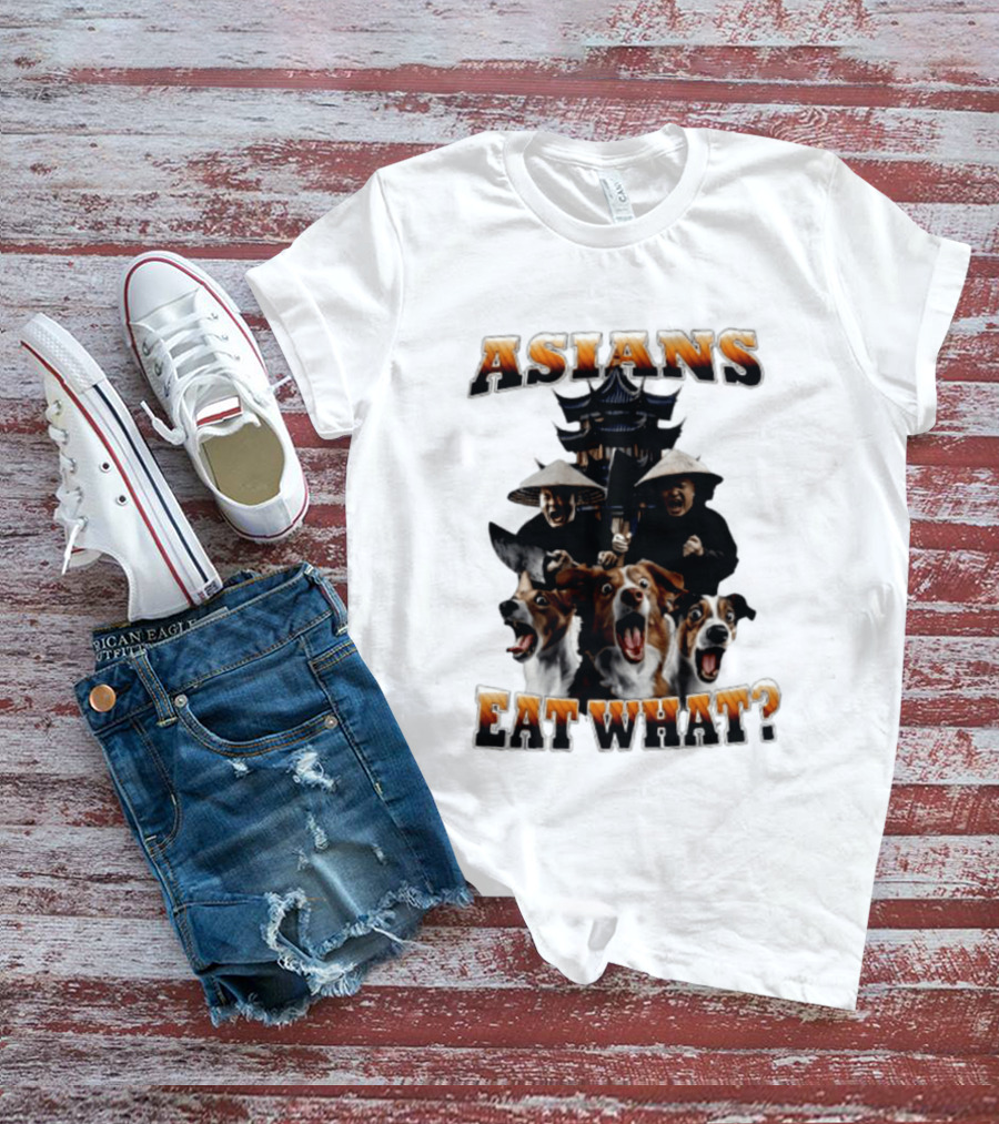 Asians Eat What Pagoda And Dogs Offensive Meme T-Shirt