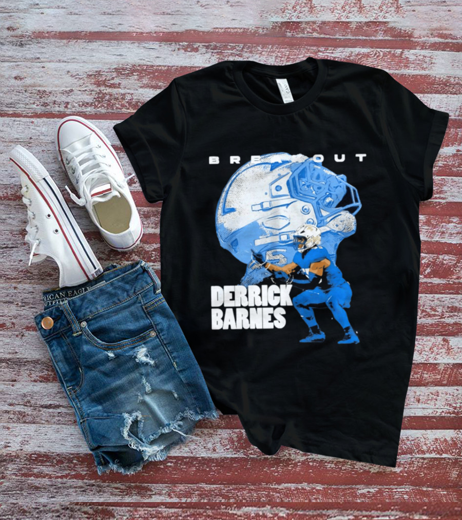 Derrick Barnes Detroit Lions Breakout Helmet T-Shirt