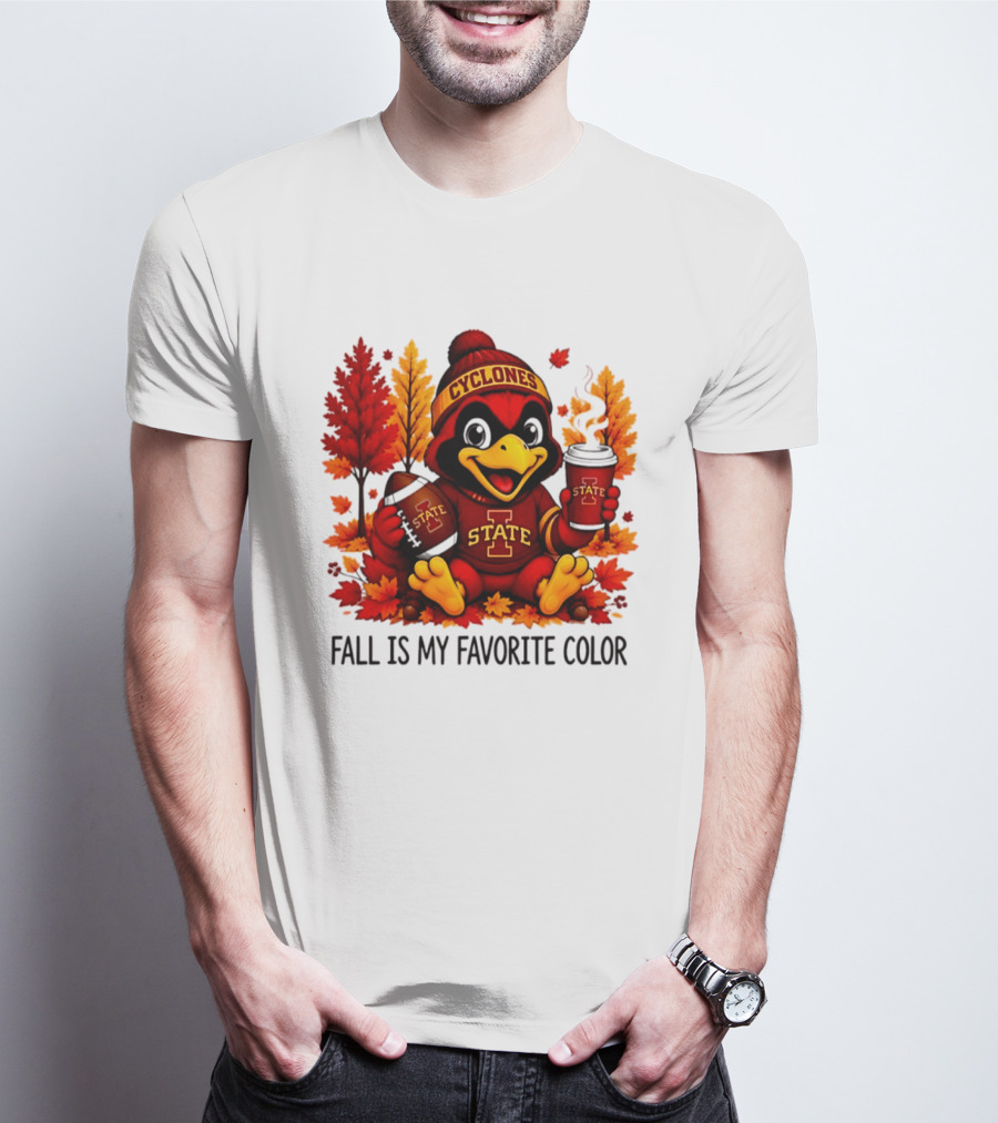 Iowa State Cyclones Fall Is My Favorite Color Football Leaves T-Shirt